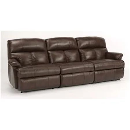 Three Piece Power Reclining Sectional Sofa with Center Recliner